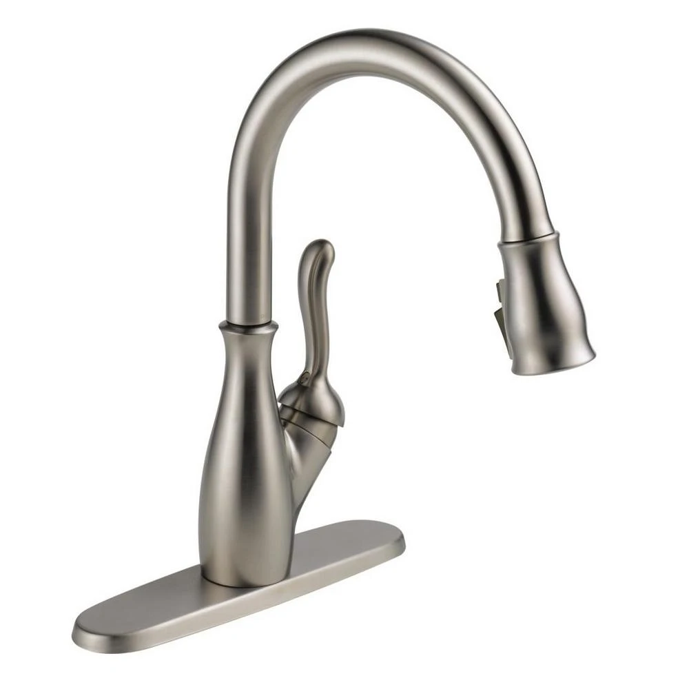 Leland Single-Handle Pull-Down Sprayer Kitchen Faucet With ShieldSpray In Stainless 3 Leland Single-Handle Pull-Down Sprayer Kitchen Faucet With ShieldSpray In Stainless