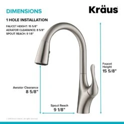 Merlin Single-Handle Pull-Down Sprayer Kitchen Faucet With Dual Function Sprayhead In Spot Free Stainless Steel -Alliee Bath And Faucet Shop 274e03f1577f7aaf85fa33b32caeacbd 1800x1800