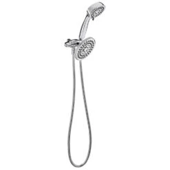 6-spray 5.5 In. Dual Shower Head And Handheld Shower Head In Chrome