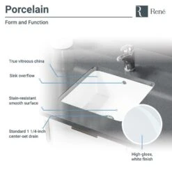 Rene 16 In. Undermount Bathroom Sink In White With Pop-Up Drain In Chrome -Alliee Bath And Faucet Shop 2da6284af881cd6b68e769fec5b698c4 1800x1800