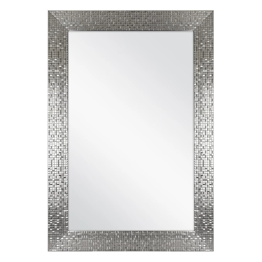 22 In. W X 27 In. H Framed Rectangular Anti-Fog Bathroom Vanity Mirror In Silver 12 22 In. W X 27 In. H Framed Rectangular Anti-Fog Bathroom Vanity Mirror In Silver - Image 10