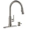 Allentown Single-Handle Pull-Down Sprayer Kitchen Faucet With Soap In SpotShield Stainless