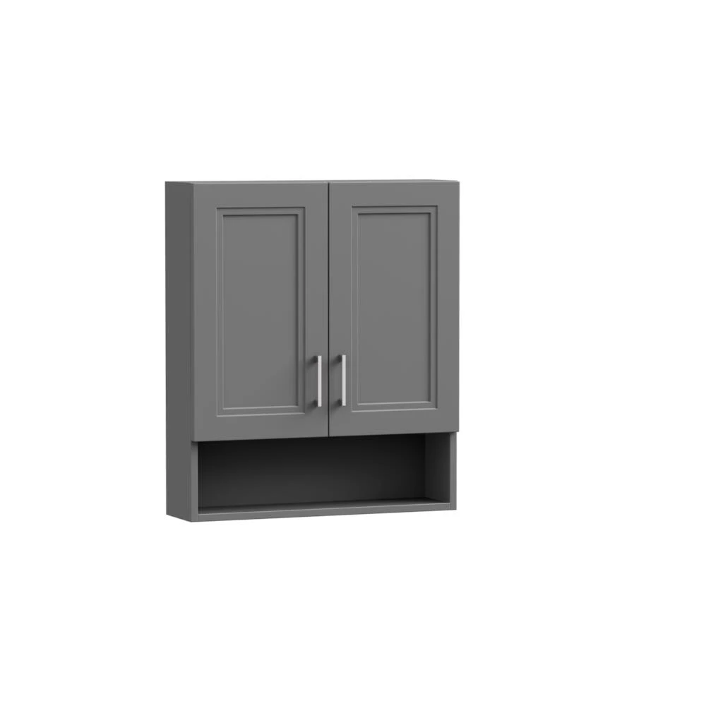 MagickWoods Elements Stratton 24"W X 7"D X 28"H Gray Bathroom Wall Cabinet 4 MagickWoods Elements Stratton 24"W X 7"D X 28"H Gray Bathroom Wall Cabinet - Image 2