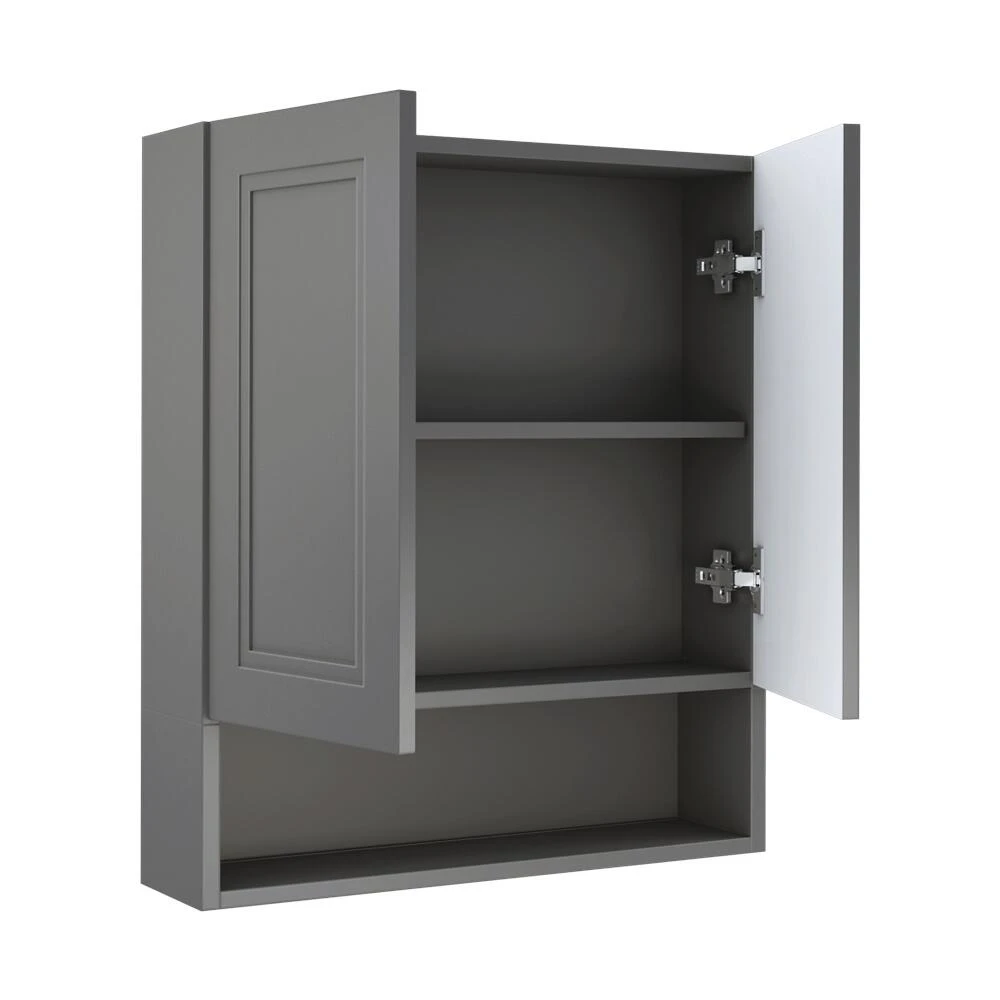 MagickWoods Elements Stratton 24"W X 7"D X 28"H Gray Bathroom Wall Cabinet 14 MagickWoods Elements Stratton 24"W X 7"D X 28"H Gray Bathroom Wall Cabinet - Image 12