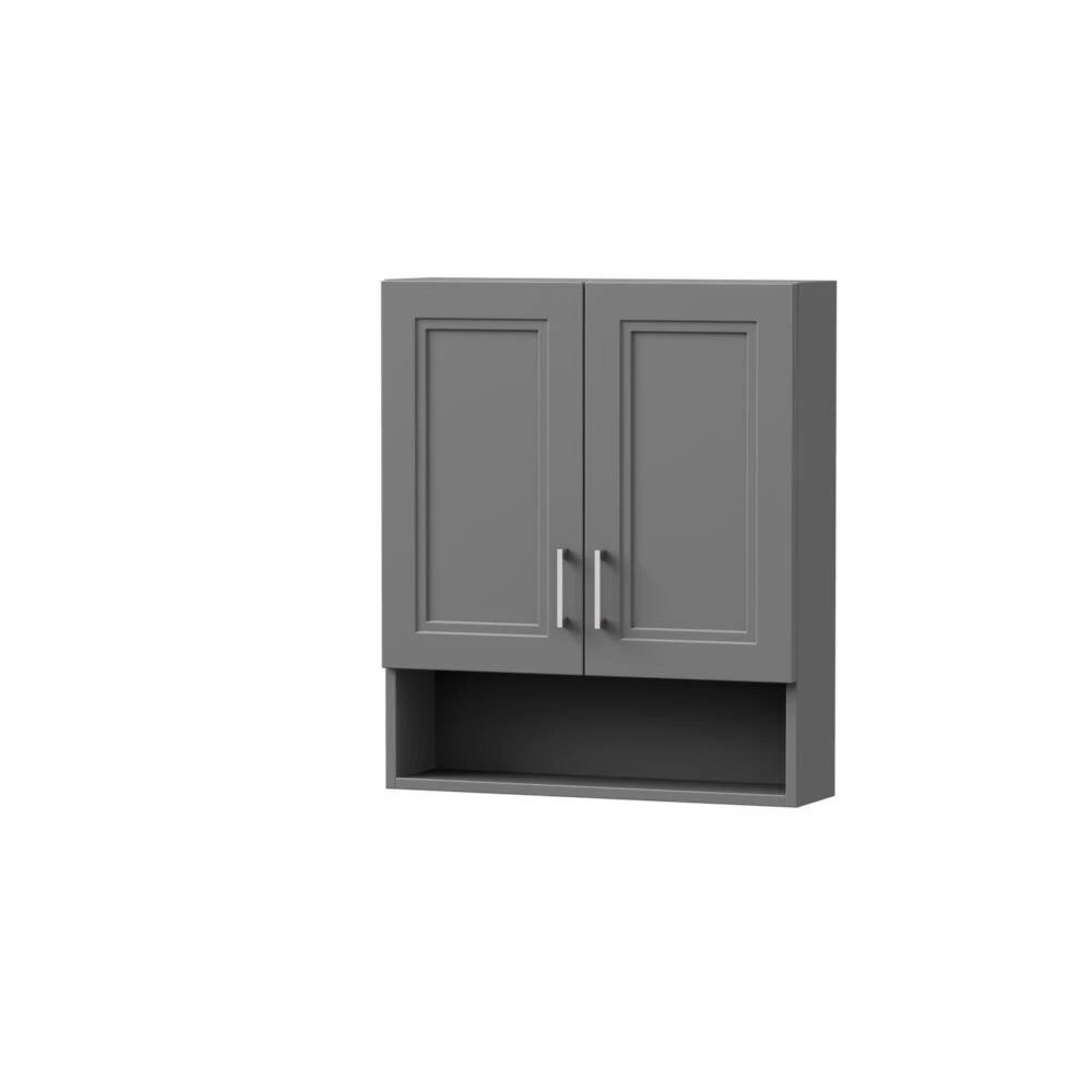 MagickWoods Elements Stratton 24"W X 7"D X 28"H Gray Bathroom Wall Cabinet 5 MagickWoods Elements Stratton 24"W X 7"D X 28"H Gray Bathroom Wall Cabinet - Image 3