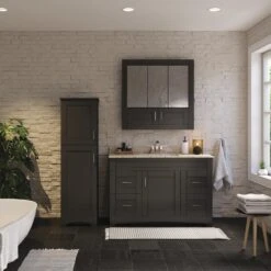 MagickWoods Elements Brighton 18"W X 22"D X 60"H Dark Chocolate Linen Cabinet 15 MagickWoods Elements Brighton 18"W X 22"D X 60"H Dark Chocolate Linen Cabinet -Alliee Bath And Faucet Shop 30204 lifestyle1 mw 1800x1800