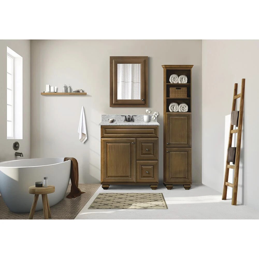 MagickWoods Elements Manchester 20-3/16"W X 22-7/16"D X 84"H Mocha Linen Cabinet 7 MagickWoods Elements Manchester 20-3/16"W X 22-7/16"D X 84"H Mocha Linen Cabinet - Image 5