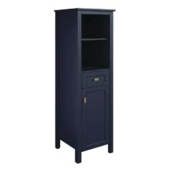 MagickWoods Montgomery 19"W X 18-1/2"D X 60"H Midnight Blue Linen Cabinet -Alliee Bath And Faucet Shop 31019 qlv mw 1800x1800