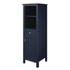 MagickWoods Montgomery 19"W X 18-1/2"D X 60"H Midnight Blue Linen Cabinet -Alliee Bath And Faucet Shop 31019 qrv mw 1800x1800