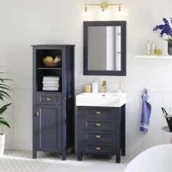 MagickWoods Montgomery 19"W X 18-1/2"D X 60"H Midnight Blue Linen Cabinet -Alliee Bath And Faucet Shop 31019 scene3 mw 1800x1800