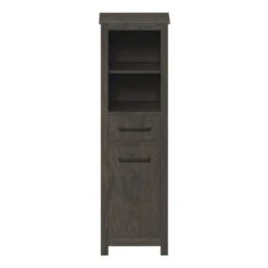 MagickWoods Allerton 19"W X 18-1/2"D X 60"H Smoked Gray Linen Cabinet
