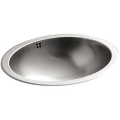 KOHLER Bachata Undermount Stainless Steel Bathroom Sink In Stainless Steel With Luster