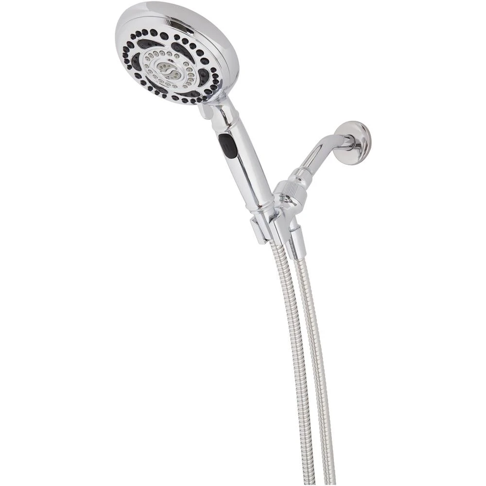 7-Spray 4.8 In. Single Wall Mount Handheld Shower Head In Chrome 11 7-Spray 4.8 In. Single Wall Mount Handheld Shower Head In Chrome - Image 9
