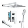 3-Spray With 2.5 GPM 10 In. 3 Functions Tub Wall Mount Dual Shower Heads In Spot In Polished Chrome (Valve Included) -Alliee Bath And Faucet Shop 33abd22dc723595186c58990f080572d 1800x1800