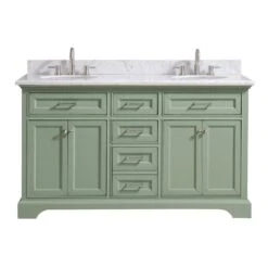 Windlowe 61 In. W X 22 In. D X 35 In. H Bath Vanity In White With Carrera Marble Vanity Top In White With White Sink 20 Windlowe 61 In. W X 22 In. D X 35 In. H Bath Vanity In White With Carrera Marble Vanity Top In White With White Sink -Alliee Bath And Faucet Shop 3646db32d84494c01880600e3f0b25d5 1800x1800