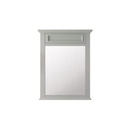 28 In. W X 36 In. H Framed Rectangular Beveled Edge Bathroom Vanity Mirror In Antique Light Cyan