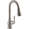 Artifacts Single-Handle Pull-Down Sprayer Kitchen Faucet In Vibrant Stainless -Alliee Bath And Faucet Shop 39bf840fa3058baf61c2fb6010dfe480 1800x1800