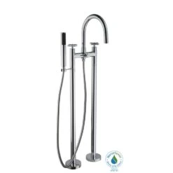 Danay 2-Pipe 2-Handle Freestanding Floor Mount Roman Tub Faucet With Handheld Handshower In Brushed Nickel -Alliee Bath And Faucet Shop 3af24d53a92af099cc8f313ed6db0789 1800x1800