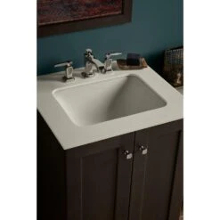 KOHLER Caxton Undermount Rectangular Bathroom Sink With Overflow And Clamp Assembly In White -Alliee Bath And Faucet Shop 3ebed21393d14a1944557ef9106ee50d 1800x1800