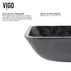 VIGO Onyx Vessel Sink In Gray With Faucet In Matte Black -Alliee Bath And Faucet Shop 4187e4925c039ee76fe68426f18fd9a0 1800x1800