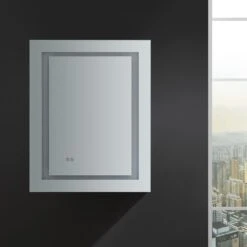 Spazio 24 In. W X 30 In. H Recessed Or Surface Mount Medicine Cabinet With LED Lighting, Mirror Defogger And Right Hinge -Alliee Bath And Faucet Shop 41a3c14216053c24b2a70f55a73cb7ba 1800x1800