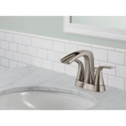 Tolva 4 In. Centerset 2-Handle Bathroom Faucet In Brushed Nickel -Alliee Bath And Faucet Shop 42a5f8ae50cc0f998c8a543882389cb7 1800x1800