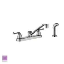 Constructor 2-Handle Standard Kitchen Faucet With Side Sprayer In Chrome -Alliee Bath And Faucet Shop 434cefd4473785d477877ff23e49e87f 1800x1800