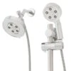 3-spray 4.75 In. Dual Shower Head And Handheld Shower Head In Polished Chrome