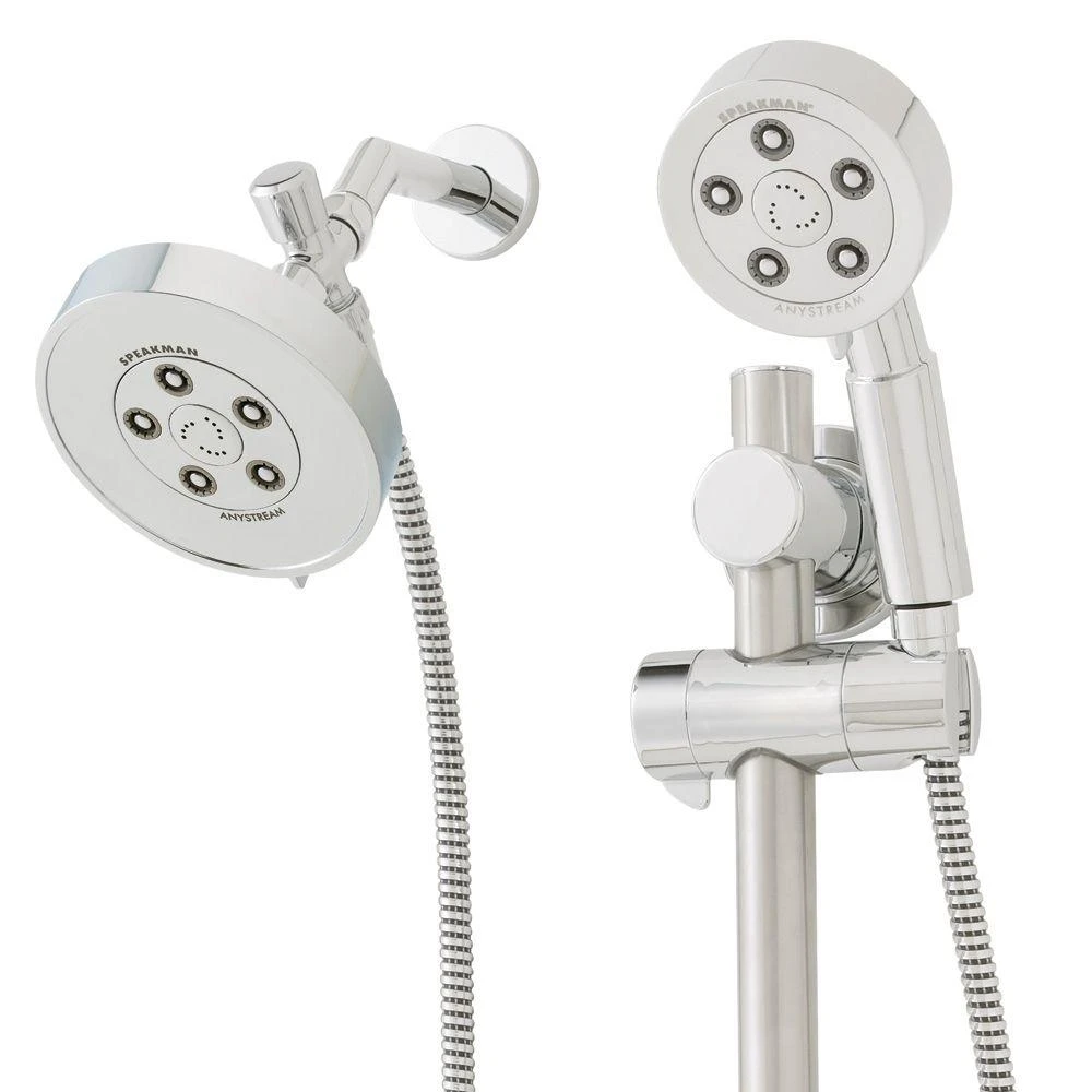 3-spray 4.75 In. Dual Shower Head And Handheld Shower Head In Polished Chrome 3 3-spray 4.75 In. Dual Shower Head And Handheld Shower Head In Polished Chrome