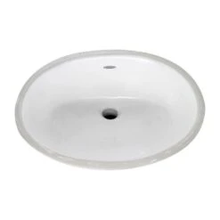 American Standard Ovalyn Front Overflow Undercounter Bathroom Sink With Glazed Underside In White