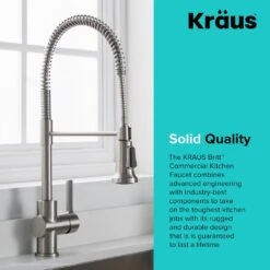 Britt Single Handle Commercial Kitchen Faucet With Dual Function Sprayhead In All-Brite Spot Free Stainless Steel Finish -Alliee Bath And Faucet Shop 441471421daed5f38c0f299f1019a0d5 1800x1800