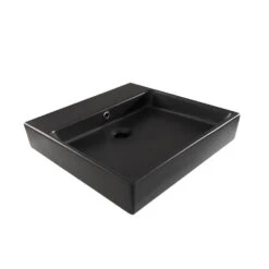 WS Bath Collections Simple Wall Mount/Vessel Bathroom Sink In Matte Black With Single Faucet Hole -Alliee Bath And Faucet Shop 455c4f186f21554da2989634fb7cc3df 1800x1800