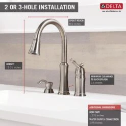 Lakeview Single-Handle Pull-Down Sprayer Kitchen Faucet With Soap Dispenser In Stainless -Alliee Bath And Faucet Shop 458dea08bdeb48a26da851c0604cba41 1800x1800