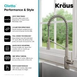 Oletto Single-Handle Pull-Down Sprayer Kitchen Faucet In All-Brite Spot-Free Stainless Steel 17 Oletto Single-Handle Pull-Down Sprayer Kitchen Faucet In All-Brite Spot-Free Stainless Steel -Alliee Bath And Faucet Shop 466c5f77cf44645a18fc3656d7d6f66b 1800x1800