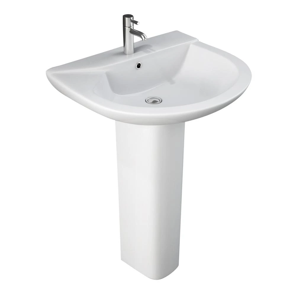 Barclay Products Anabel 555 Pedestal Combo Bathroom Sink In White 3 Barclay Products Anabel 555 Pedestal Combo Bathroom Sink In White