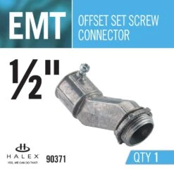 1/2 In. Electrical Metallic Tube (EMT) EMT-to-Box Offset Set-Screw Connector 9 1/2 In. Electrical Metallic Tube (EMT) EMT-to-Box Offset Set-Screw Connector -Alliee Bath And Faucet Shop 47b085a33e948f9406fc19846c910c5c 1800x1800