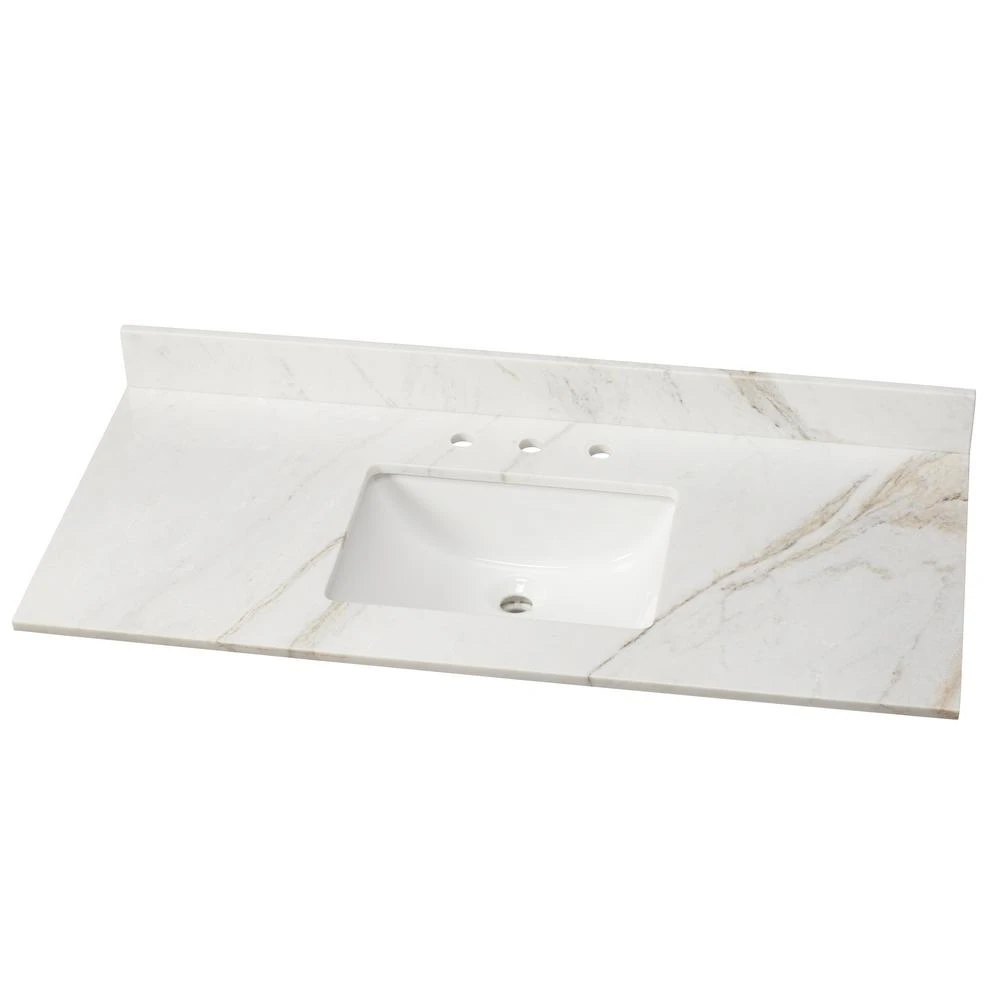 49 In. W Marble Vanity Top In Arabescato Venato 3 49 In. W Marble Vanity Top In Arabescato Venato