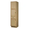 Quality One™ 18"W X 21"D X 78"H Unfinished Oak Linen Cabinet -Alliee Bath And Faucet Shop 4831023 18oakLF 1800x1800