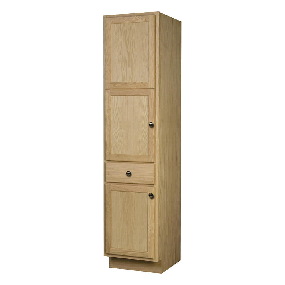 Quality One™ 18"W X 21"D X 78"H Unfinished Oak Linen Cabinet 3 Quality One™ 18"W X 21"D X 78"H Unfinished Oak Linen Cabinet