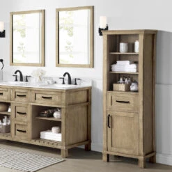 Ove Decors Riverland 22''W X 16"D X 65"H Antique Oak Linen Cabinet -Alliee Bath And Faucet Shop 4838074 P ALT3 1800x1800