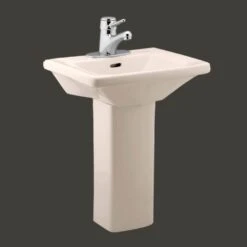 RENOVATORS SUPPLY MANUFACTURING Kinde 21-1/2 In. Height Child Pedestal Bathroom Sink In Biscuit Vessel With Overflow -Alliee Bath And Faucet Shop 4996e591d23e7a188aed9567723af16c 1800x1800