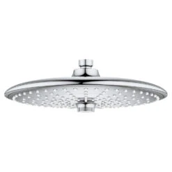 Euphoria 3-Spray 10 In. Single Ceiling Mount Fixed Rain Shower Head In Starlight Chrome