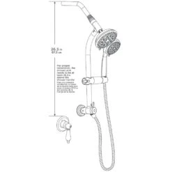6-Spray Wall Bar Raincan Showerhead With 6-Spray Handshower In Brushed Nickel 16 6-Spray Wall Bar Raincan Showerhead With 6-Spray Handshower In Brushed Nickel -Alliee Bath And Faucet Shop 4a4824c25ff1cbcda23908ad787bc9eb 1800x1800