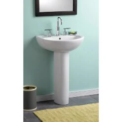 American Standard Evolution Pedestal Combo Bathroom Sink With 4 In. Centers In White -Alliee Bath And Faucet Shop 4b8e50379c923bb70d404f855d42187e 1800x1800