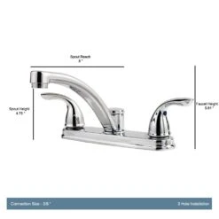Delton 2-Handle Standard Kitchen Faucet In Polished Chrome -Alliee Bath And Faucet Shop 4d2f0cce42c9a148a6a23f28bc3b5b41 1800x1800