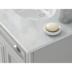 Sadie 67 In. W X 21.5 In. D Vanity In Dove Grey With Marble Vanity Top In Natural White With White Sinks -Alliee Bath And Faucet Shop 4d663b13145976502ebc0bd3614512f6 a549b962 7bfc 45ee 8081 d495378b722e 1800x1800