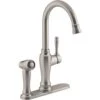 Arsdale Single-Handle Standard Kitchen Faucet In Vibrant Stainless With On-Deck Sidespray