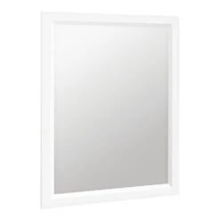 Shaila 24 In. X 31 In. Single Framed Vanity Mirror In White