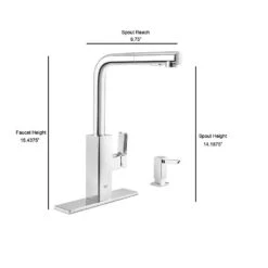 Tallinn Single-Handle Pull-Out Sprayer Kitchen Faucet With Soap Dispenser In StarLight Chrome -Alliee Bath And Faucet Shop 53e0fea69b228fa21a440bbfeed3ec60 1800x1800