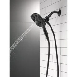 In2ition Two-in-One 4-Spray 6 In. Dual Wall Mount Fixed And Handheld Shower Head In Matte Black -Alliee Bath And Faucet Shop 56c8616a98a90063393c26adc7f7551e 1800x1800